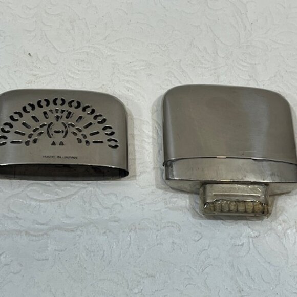VTG 50's Peacock Pocket Chrome Hand Warmer Silver Toned 2.5"x3.5" Japan - Picture 8 of 14